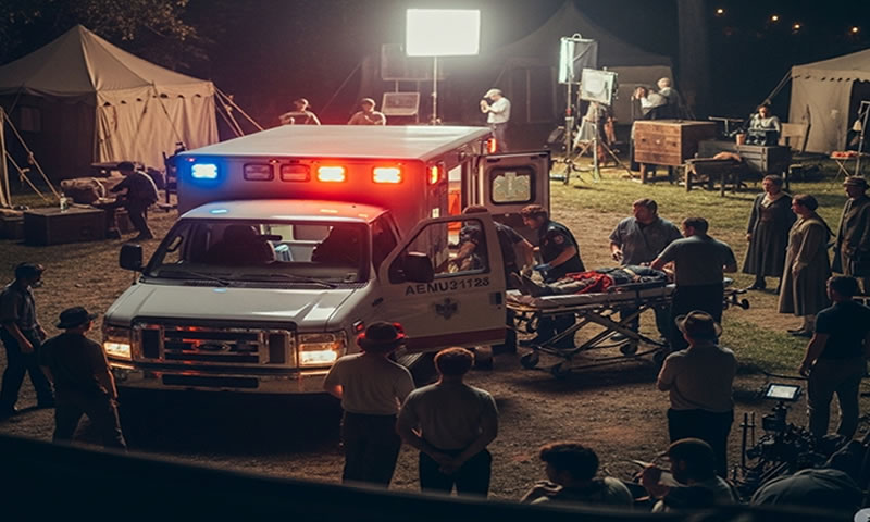 Alquiler de ambulancias para actos set de Filmacion